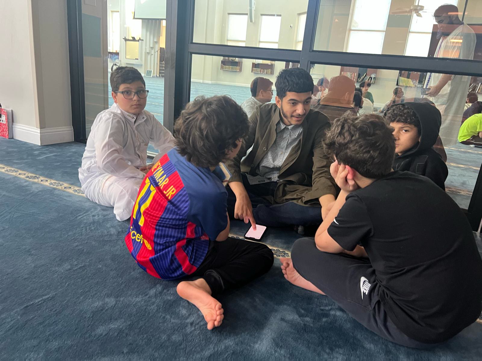 Yesterday's student, today's teacher of the children's halaqah